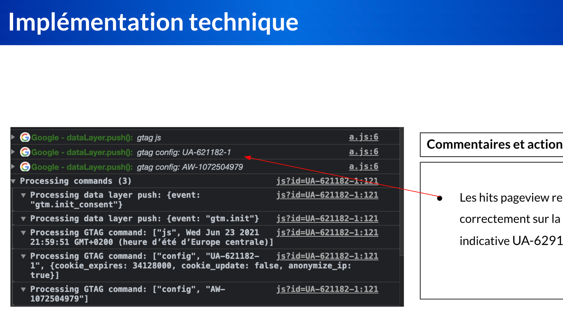 Image d'un problème de tracking